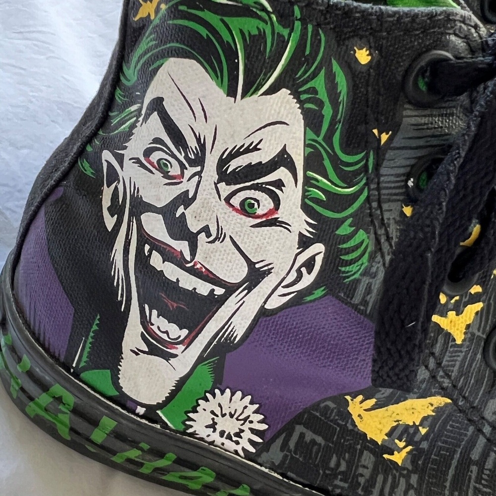 Converse × DC Comics The Joker All-Star High Tops HAHAHA Sizes Mens 5 Womens 7 - Picture 6 of 11